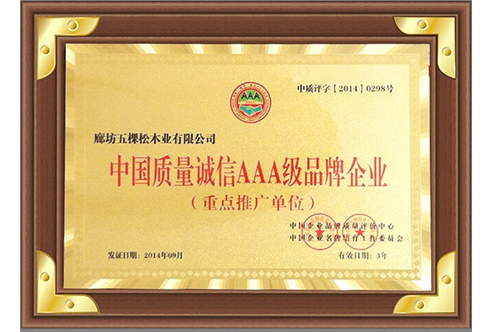 China's quality AAA brand-name enterprises integrity